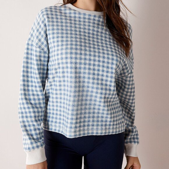 Fleece underside terry lounge sweatshirt 100% organic cotton - Picture 1 of 3
